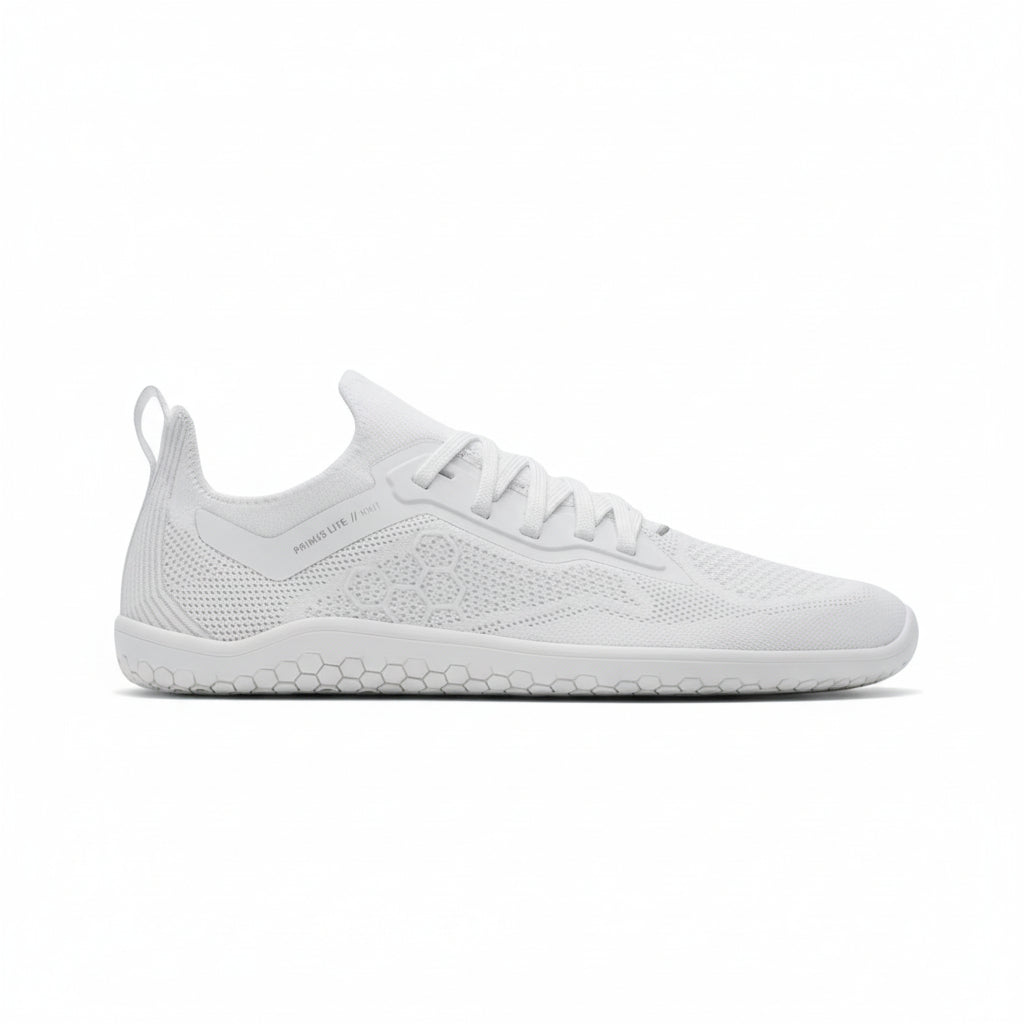 Vivobarefoot Primus Lite Knit Womens Barefoot Shoes Bright White US 4.5 EU 35 