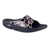 OOFOS Women's OOahh Limited Slide Sandal - Cheetah Cheetah US M4/W6 EU 37 