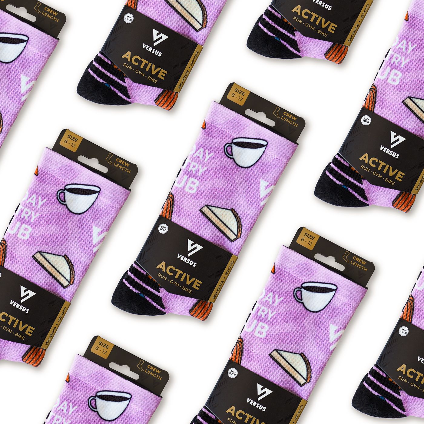 Versus Friday Pastry Club Active Crew Socks 