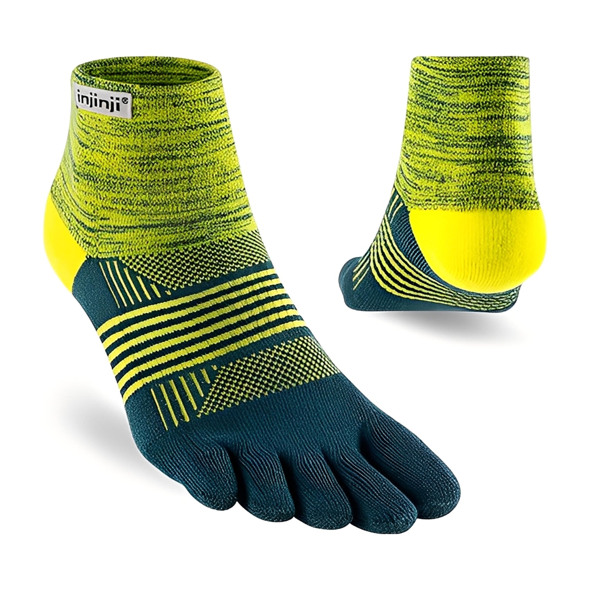 Injinji Women's Trail Midweight Mini-Crew Socks Firefly XS/S 