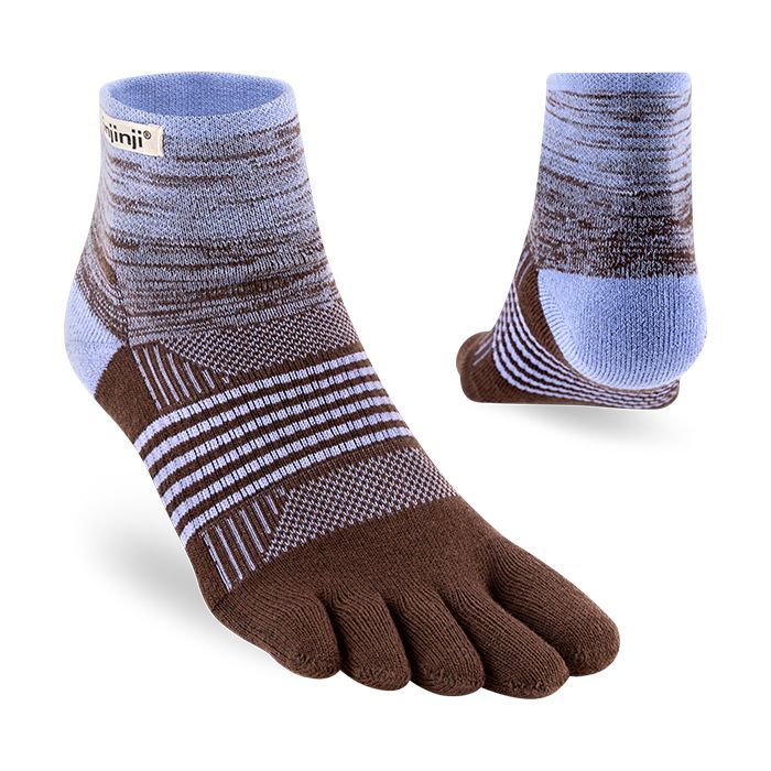 Injinji Women's Trail Midweight Mini-Crew Socks Periwinkle XS/S 