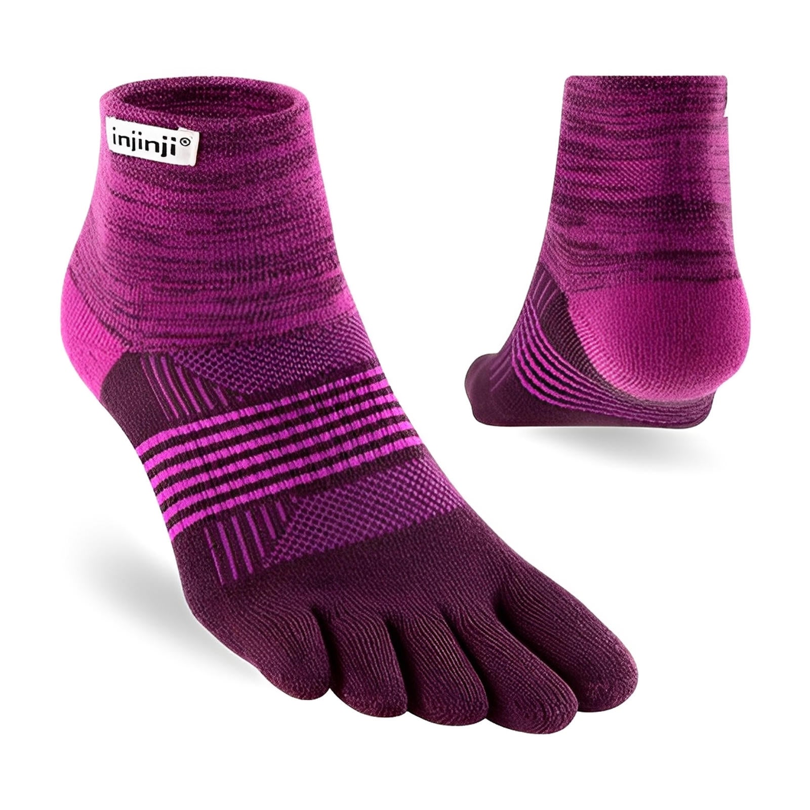 Injinji Women's Trail Midweight Mini-Crew Socks Violet XS/S 