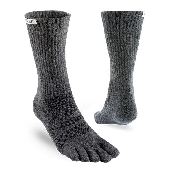 Injinji Trail Midweight Crew Socks Granite M 