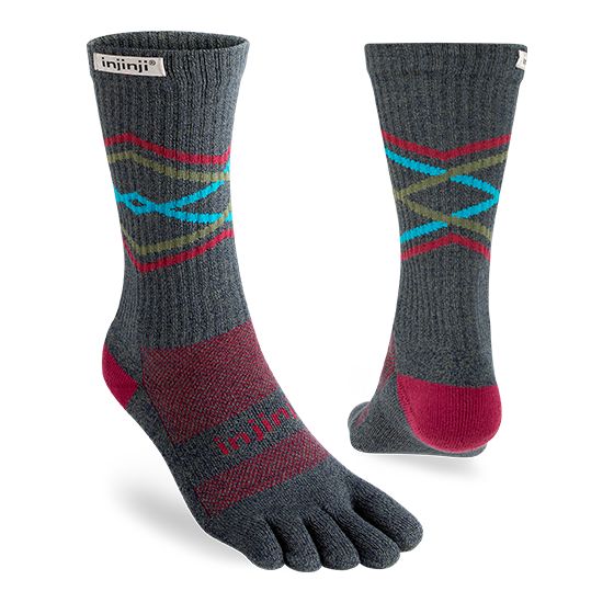 Injinji Trail Midweight Crew Socks Peak S 