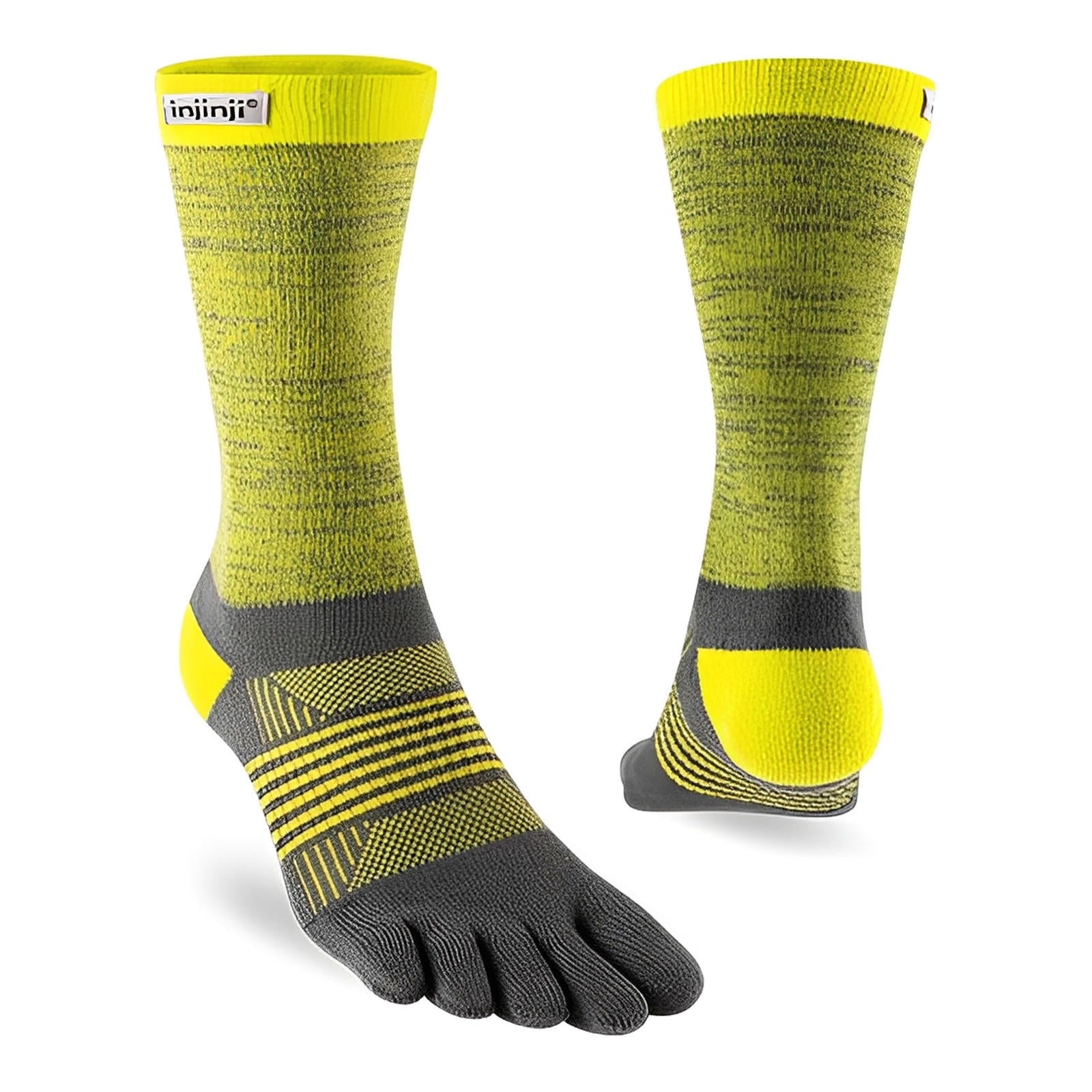 Injinji Women's Trail Midweight Crew Socks Lightning XS/S 