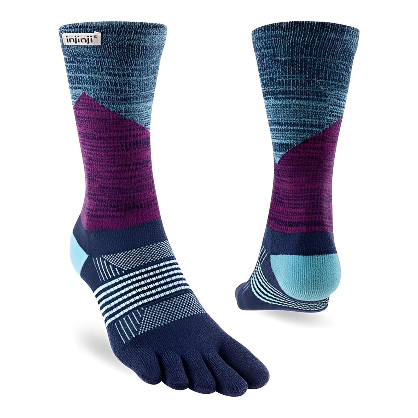 Injinji Women's Trail Midweight Crew Socks Twilight XS/S 