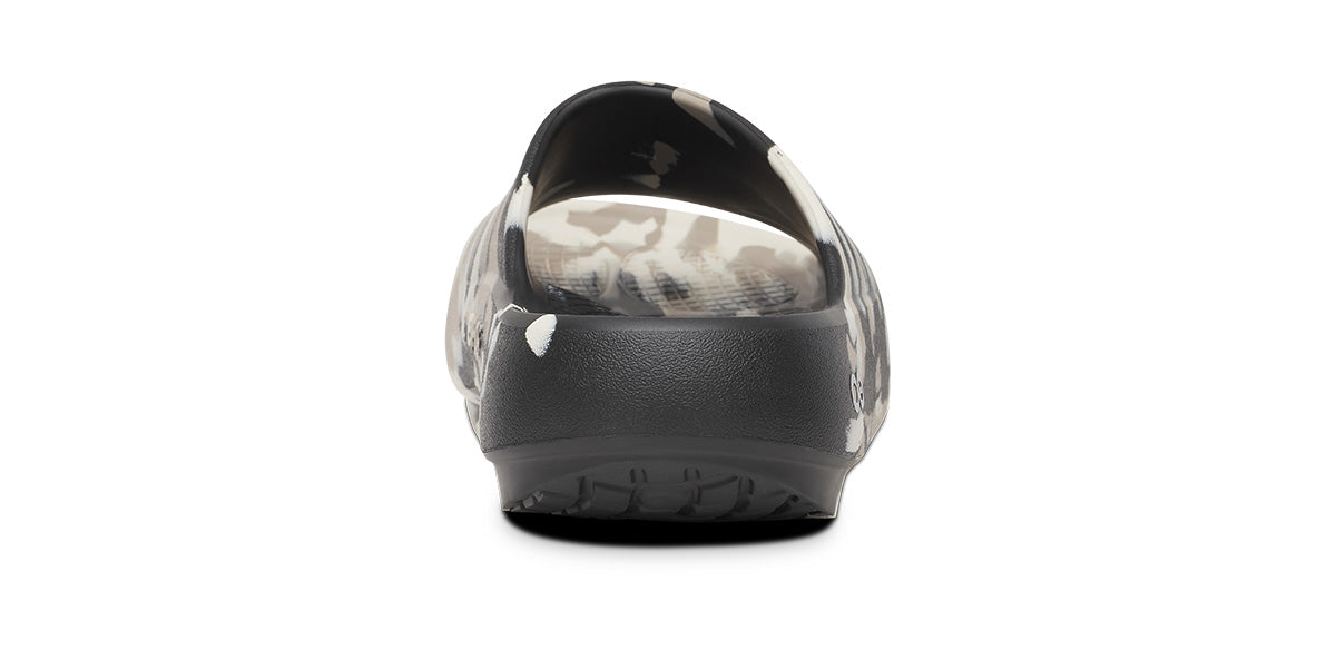 OOFOS Unisex OOahh PLUS Slide Sandal - Marble Black Nomad