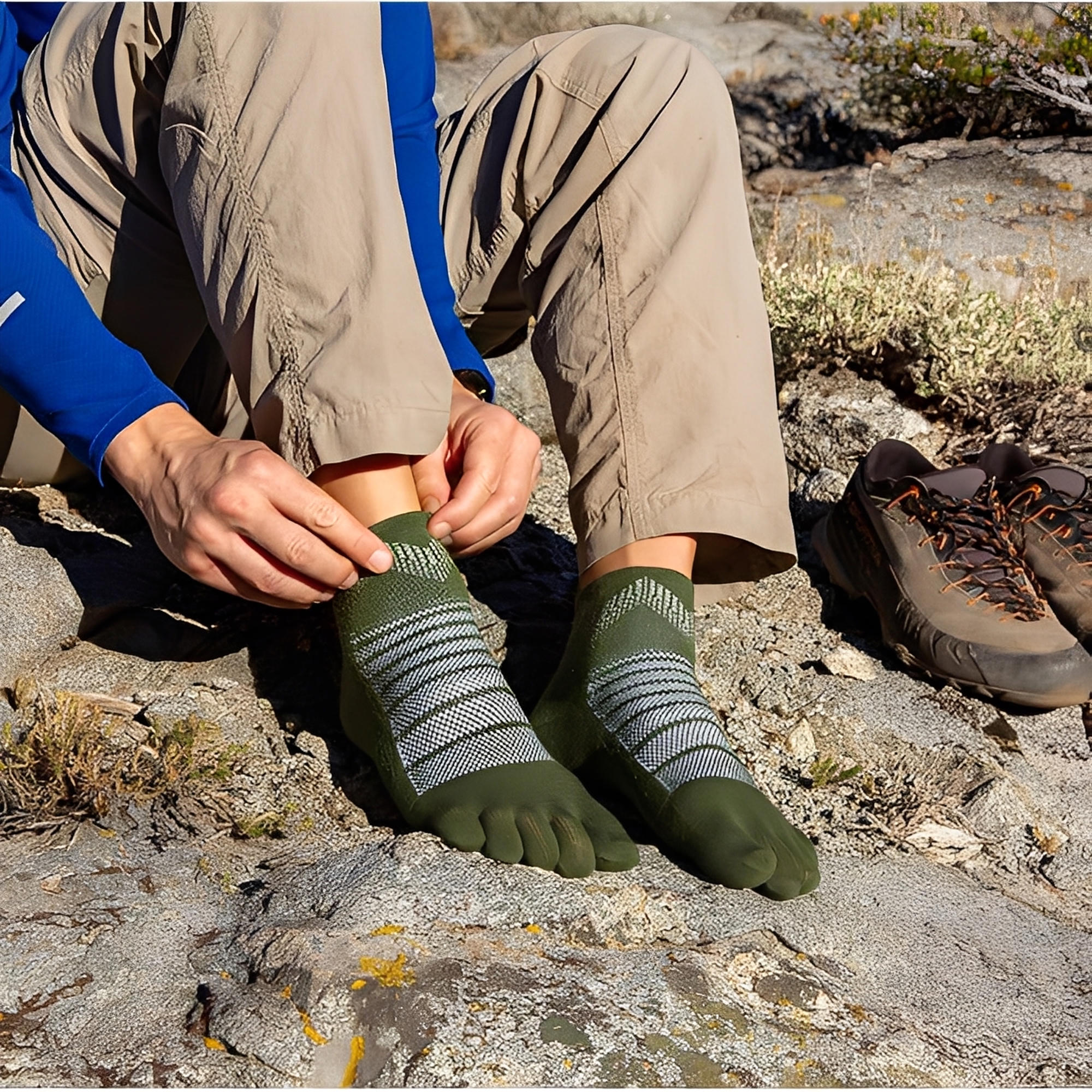 Injinji Outdoor Midweight Mini‑Crew Wool 