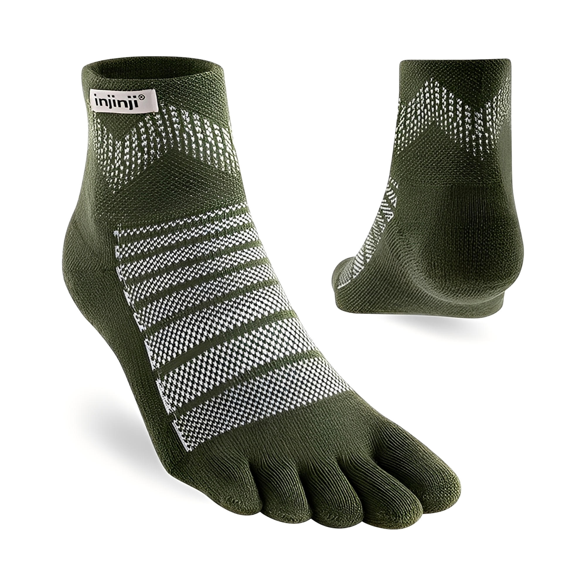 Injinji Outdoor Midweight Mini‑Crew Wool Forest S 