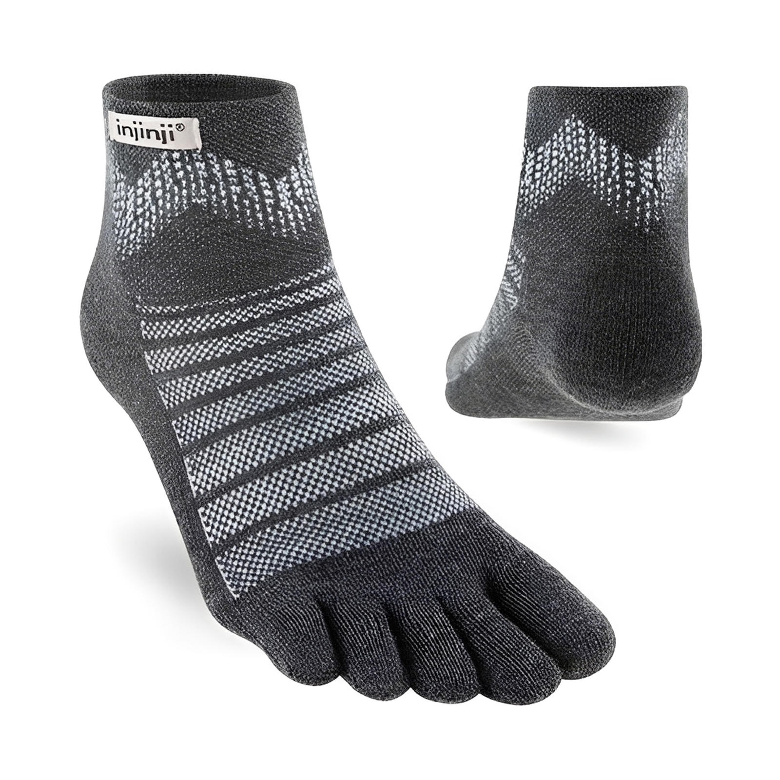 Injinji Outdoor Midweight Mini‑Crew Wool Socks Slate S 