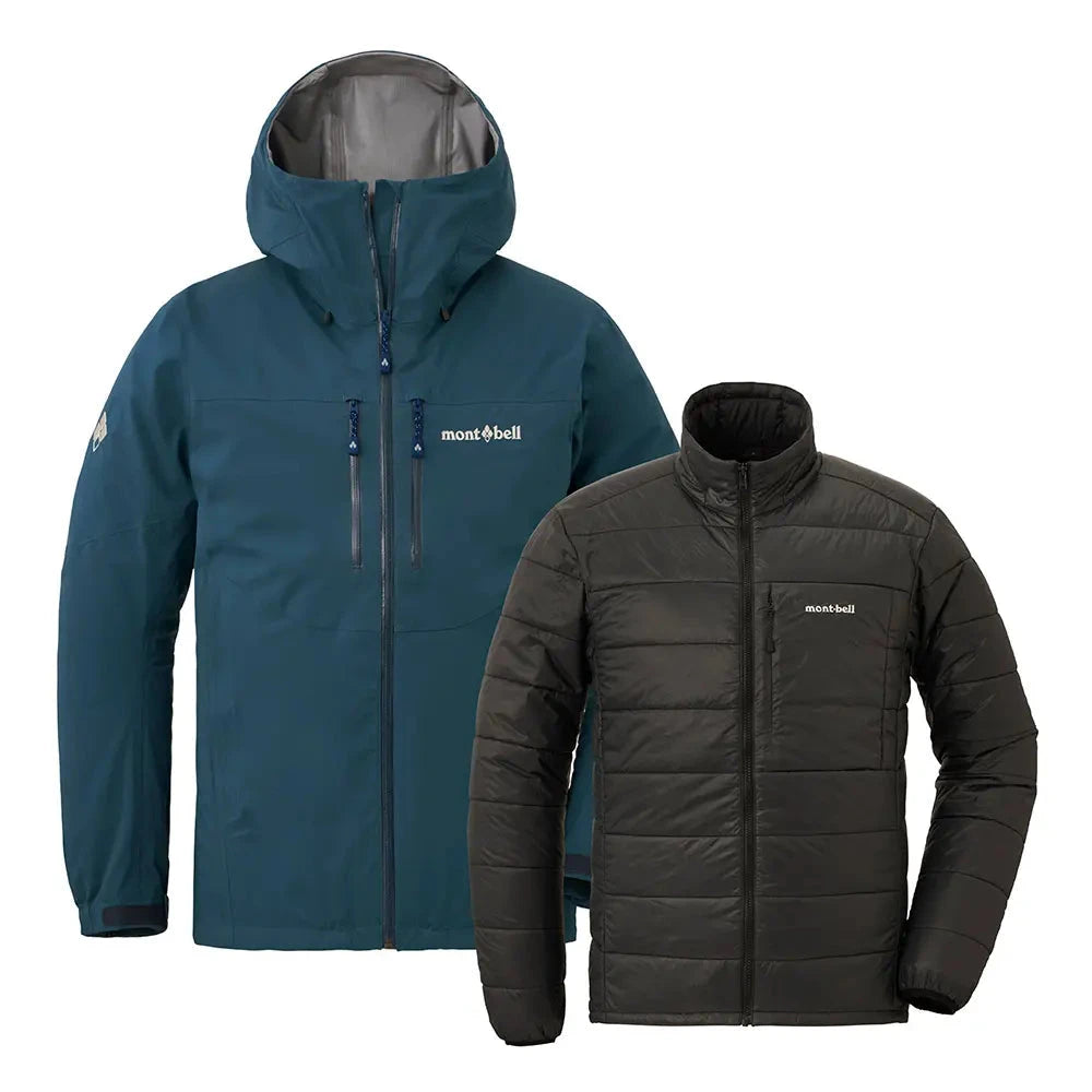 Montbell Men's 3in1 Fall Line Parka Blue Green M 