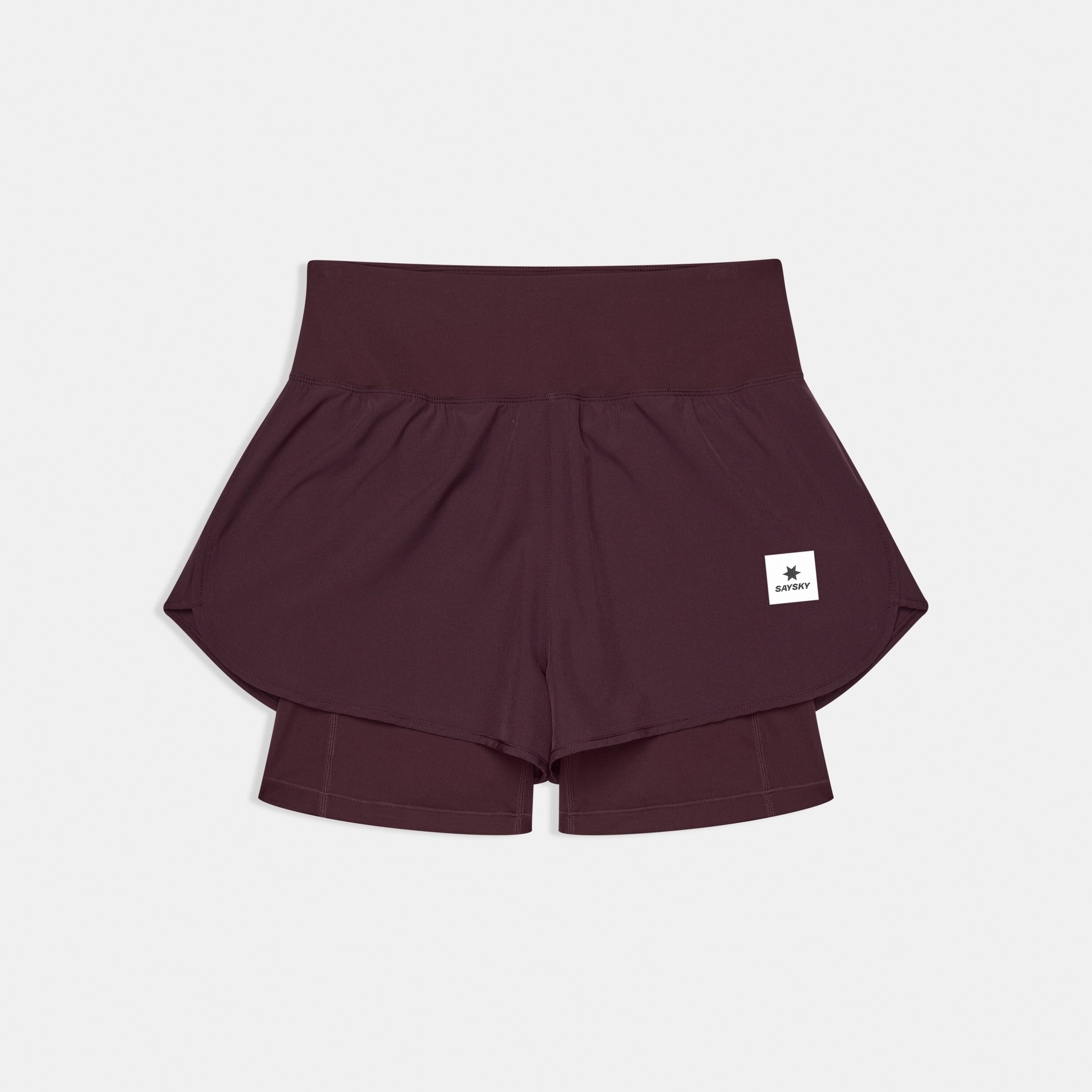Saysky Women's 2 in 1 Pace Shorts 3'' Burgundy XS
