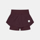 Saysky Women's 2 in 1 Pace Shorts 3'' Burgundy XS