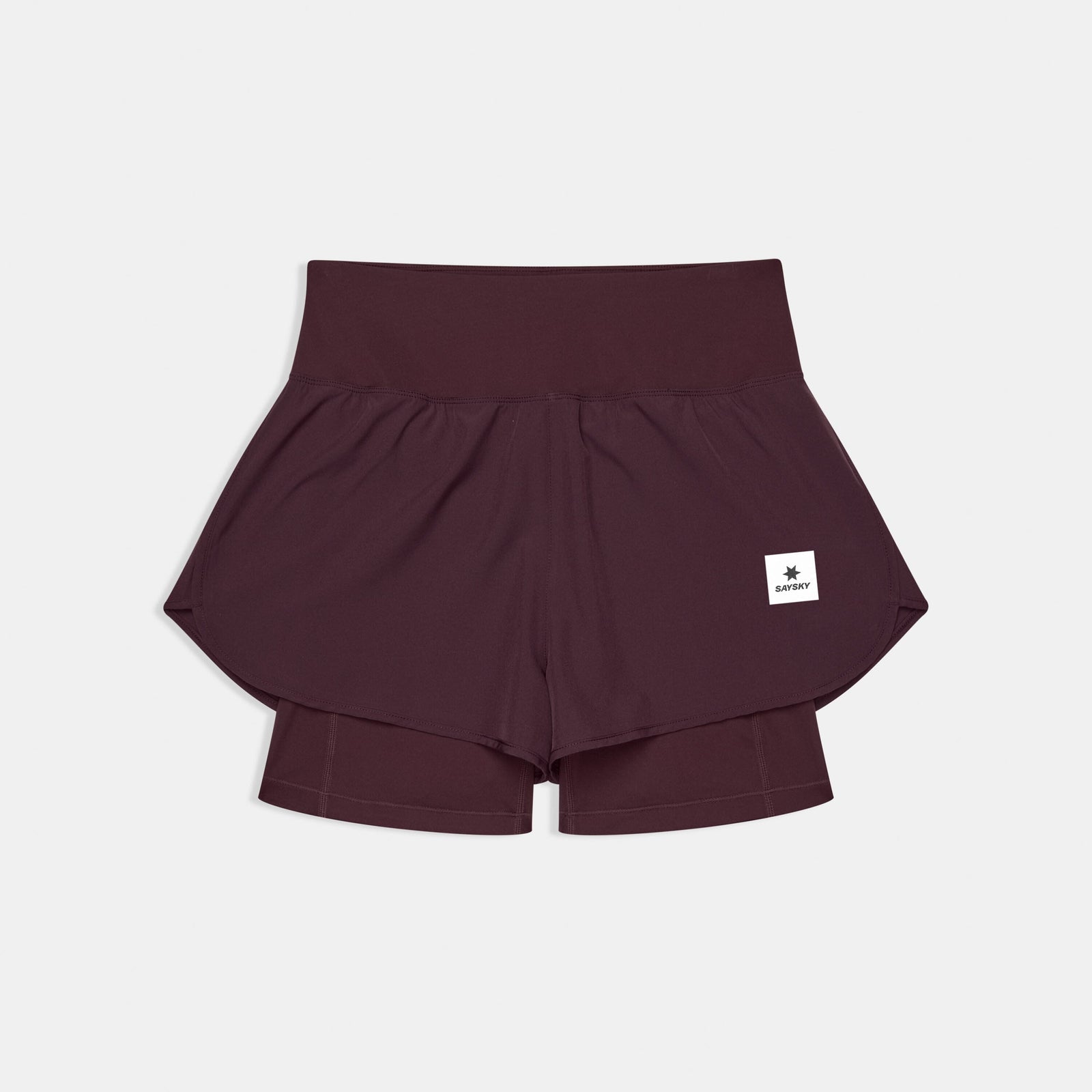 Saysky Women's 2 in 1 Pace Shorts 3'' Burgundy XS