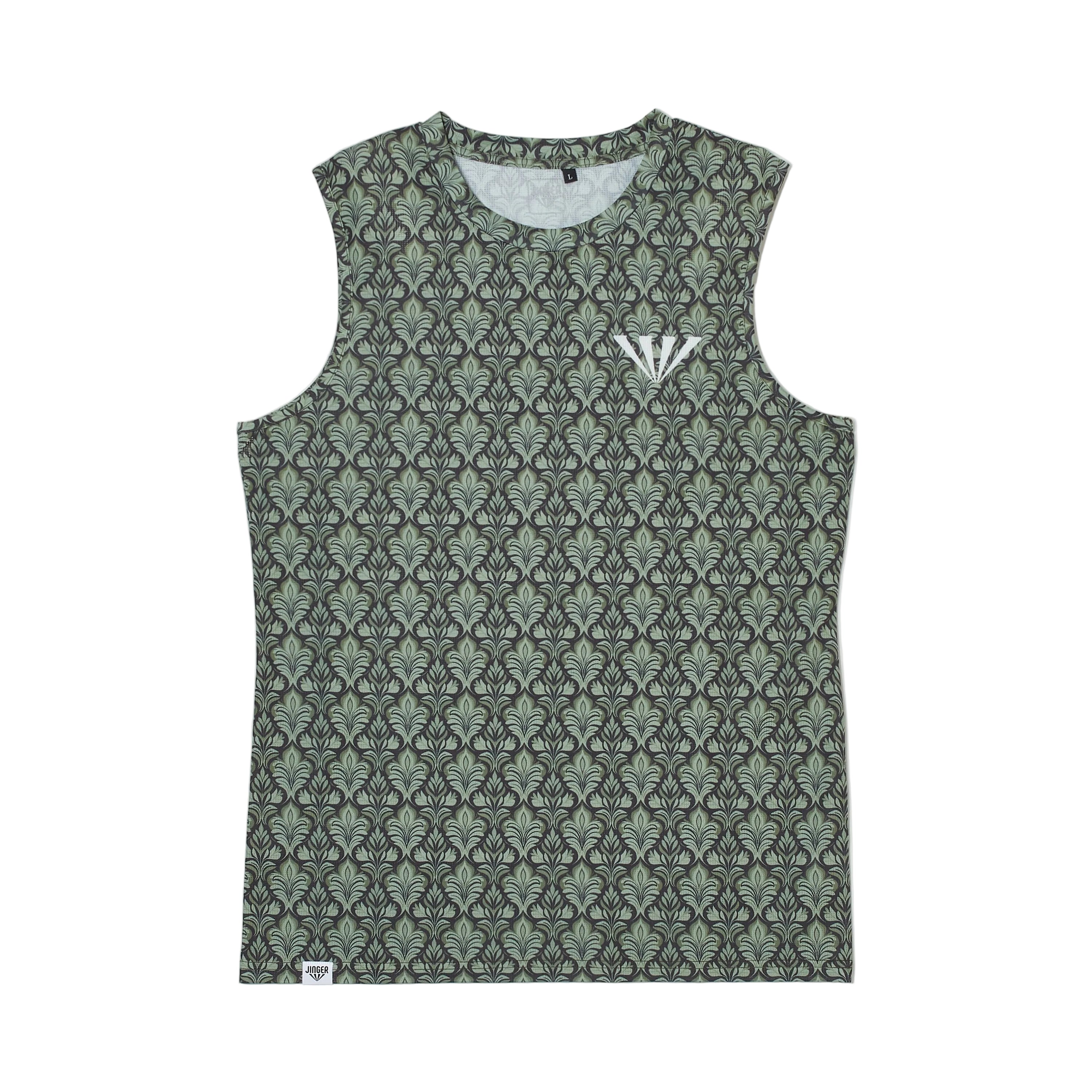 JINGER Men's Seamless Running Tank Top JM-6031 Black S 