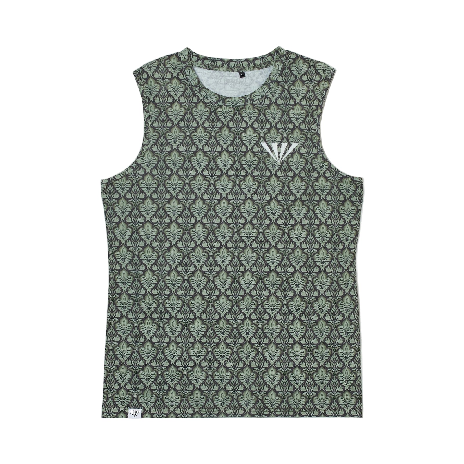 JINGER Men's Seamless Running Tank Top JM-6031 Black S 