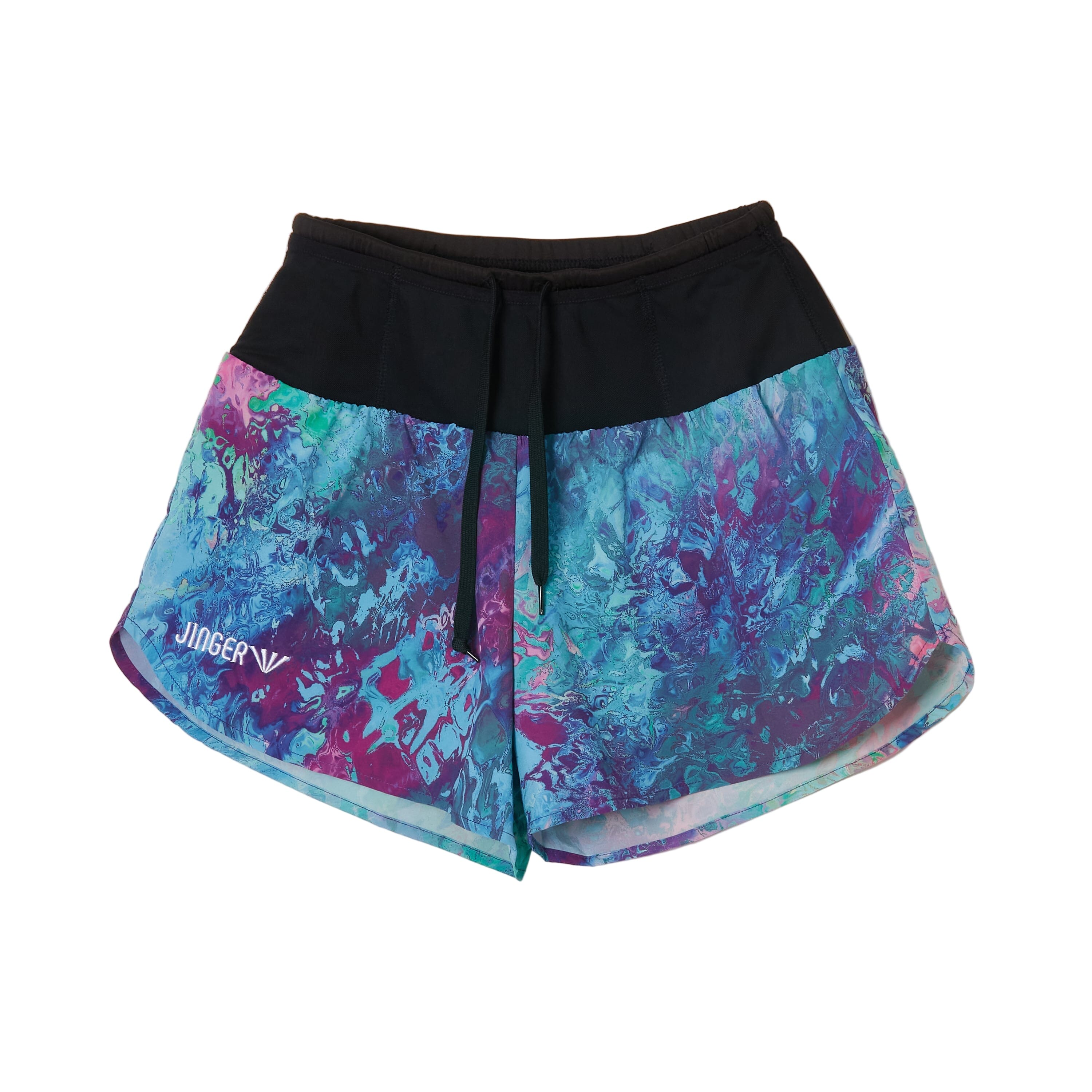 JINGER Women's Multi-Pocket Running Shorts JF-2068 Blue S 