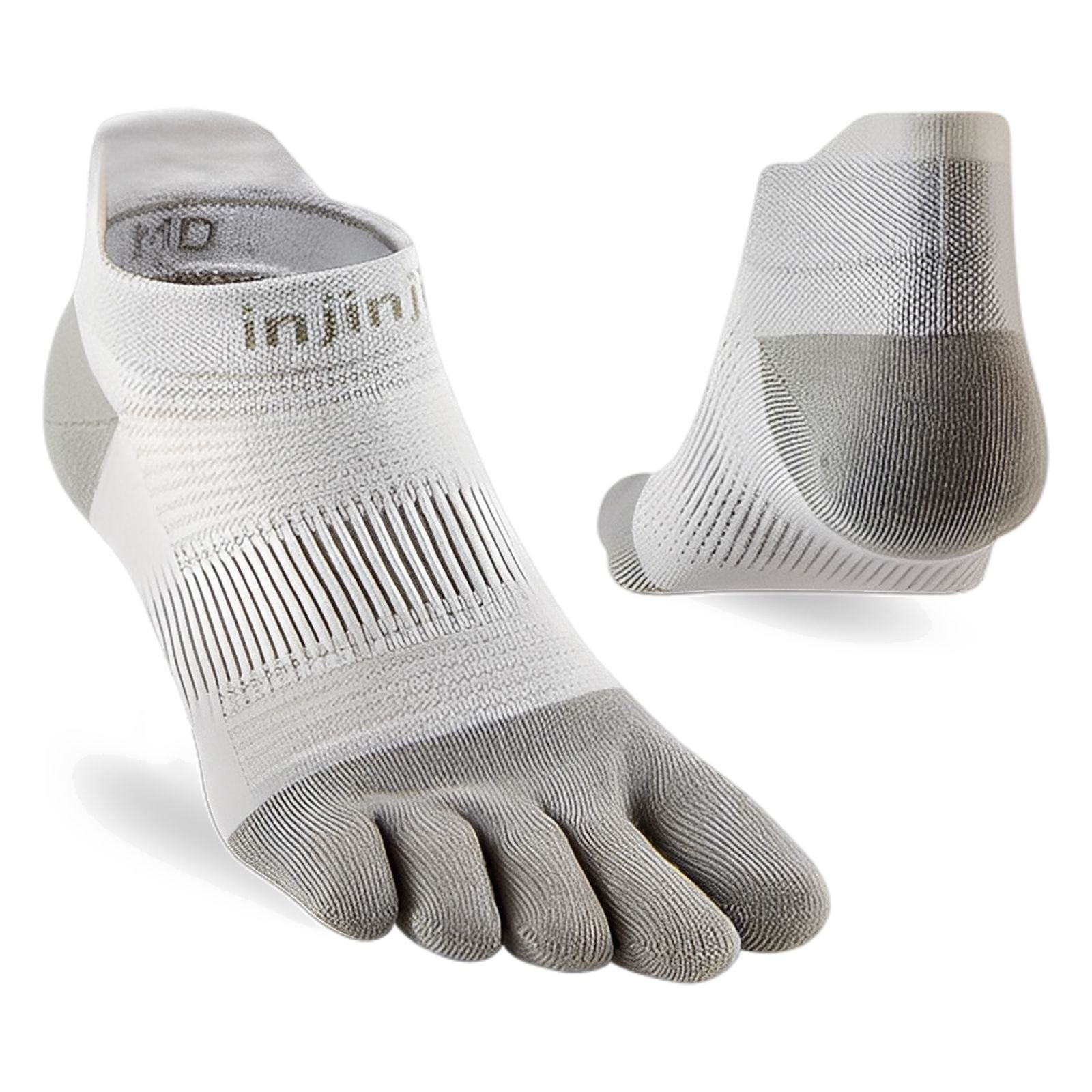 Injinji Run Lightweight No‑Show Socks Sand S 