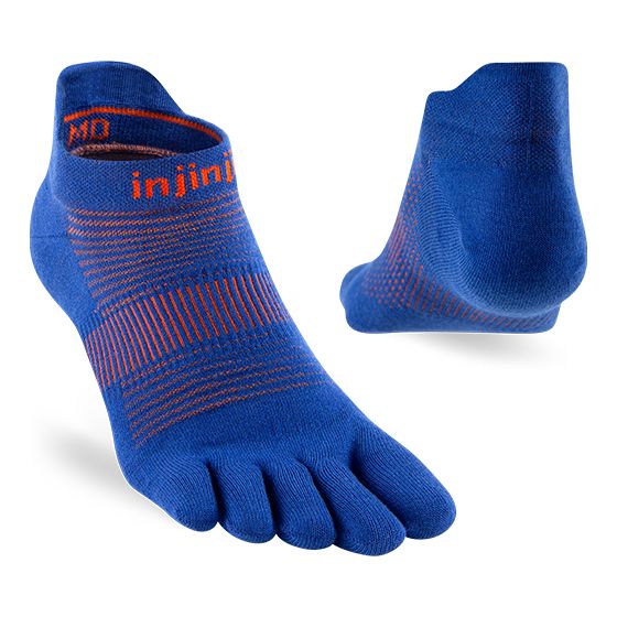 Injinji Run Lightweight No-Show Socks - Sapphire