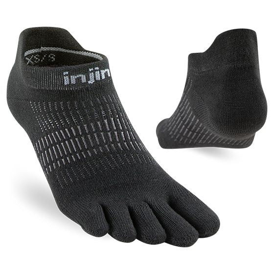 Injinji Women's Run Lightweight No‑Show Socks Black XS/S 
