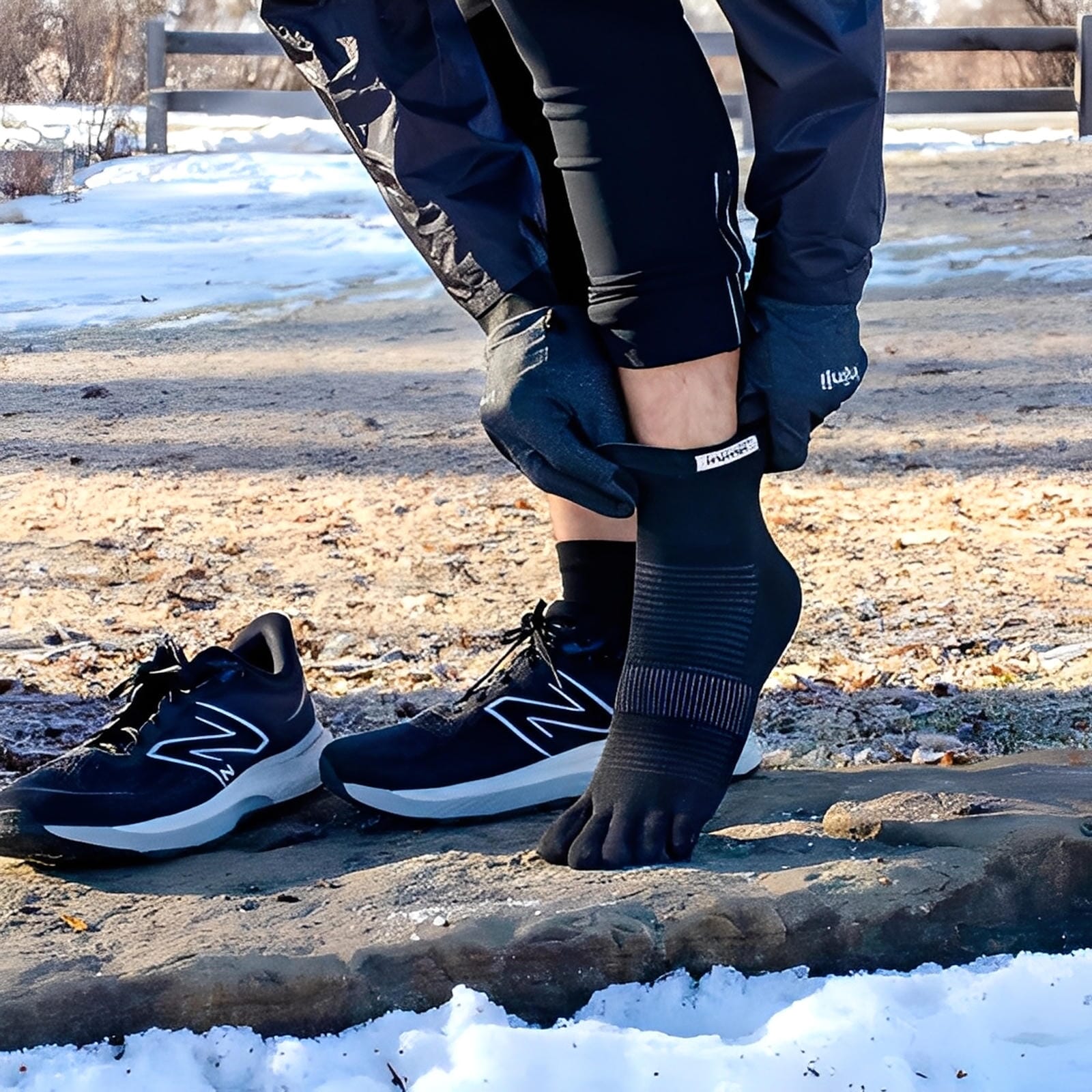Injinji Run Lightweight Mini‑Crew Socks 