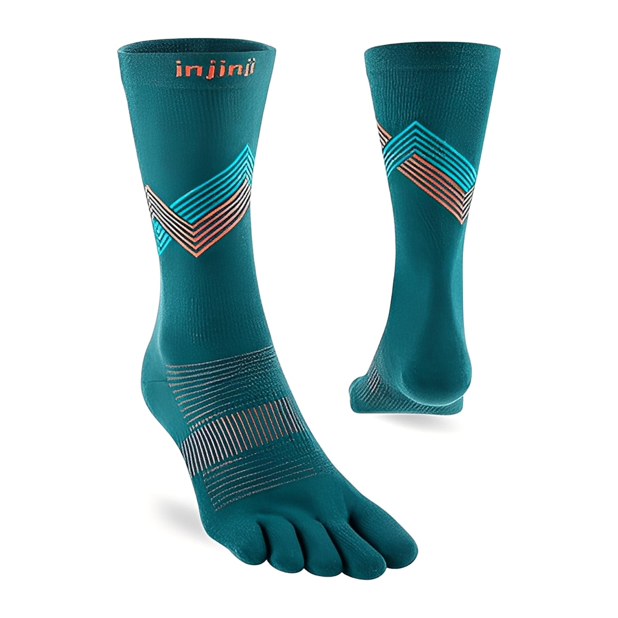 Injinji Run Lightweight Crew Socks Lagoon S 