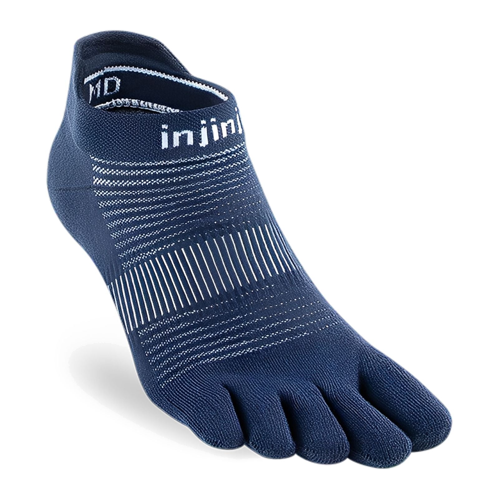 Injinji Run Original Weight No‑Show Socks Navy S 