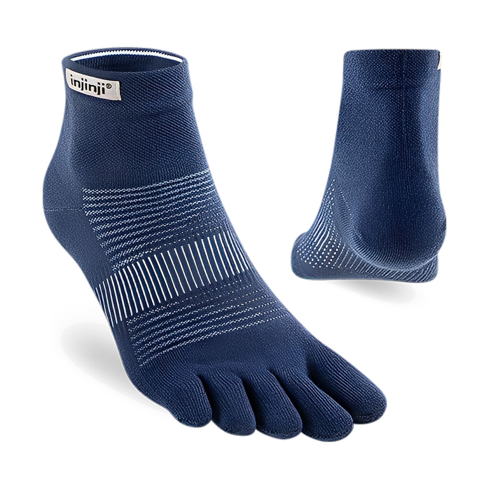 Injinji Run Original Weight Mini‑Crew Socks Navy S 