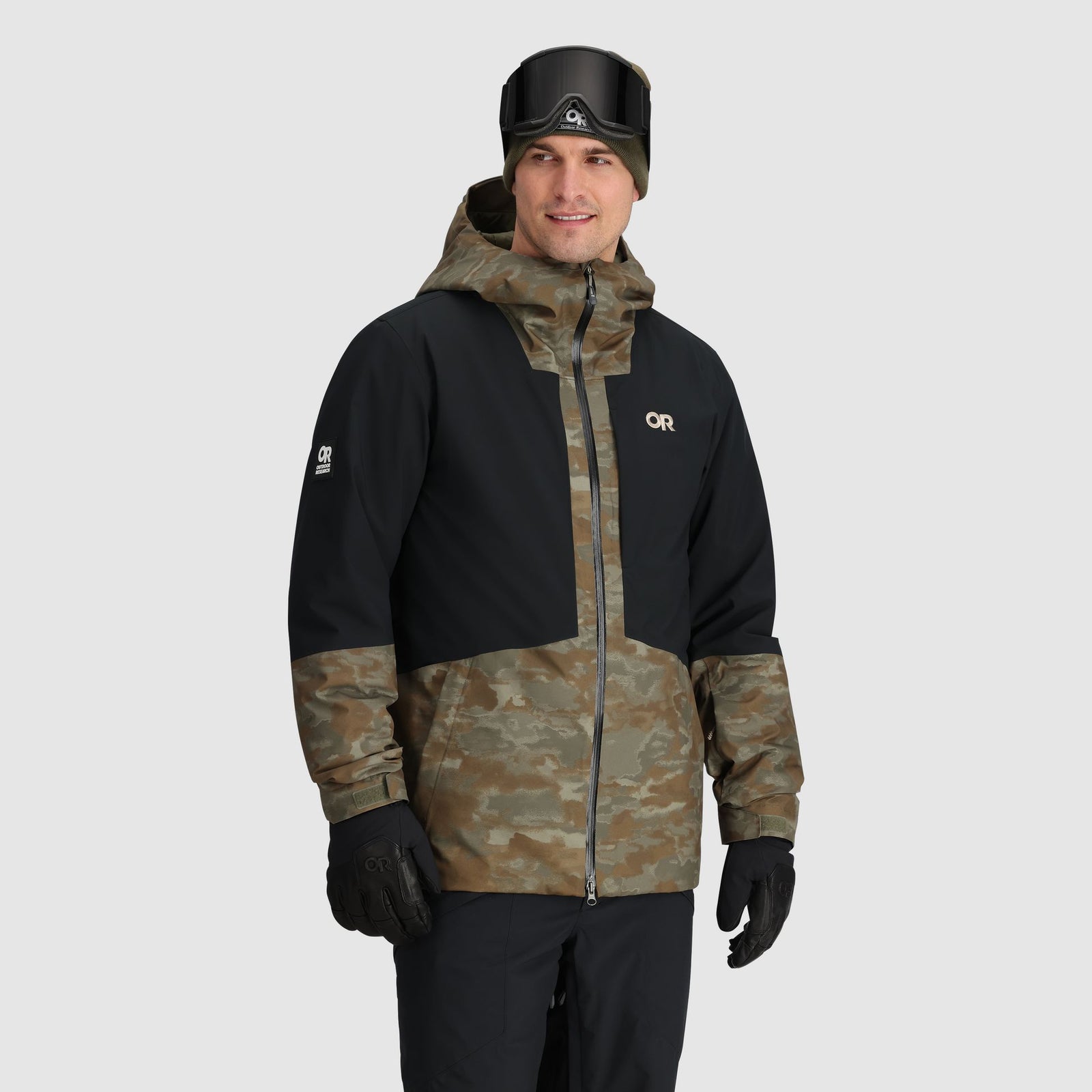 Outdoor Research Men's Snowcrew Jacket Ranger Green Camo/Black S 