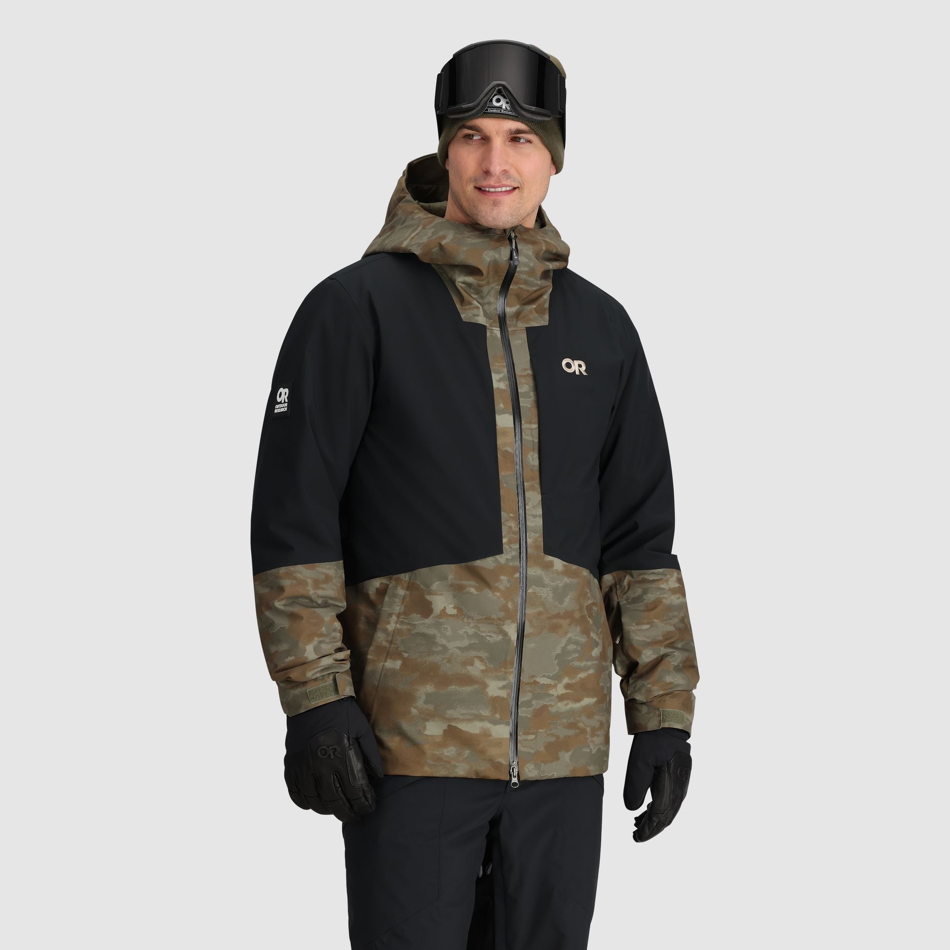 Outdoor Research Men's Snowcrew Jacket Ranger Green Camo/Black S 