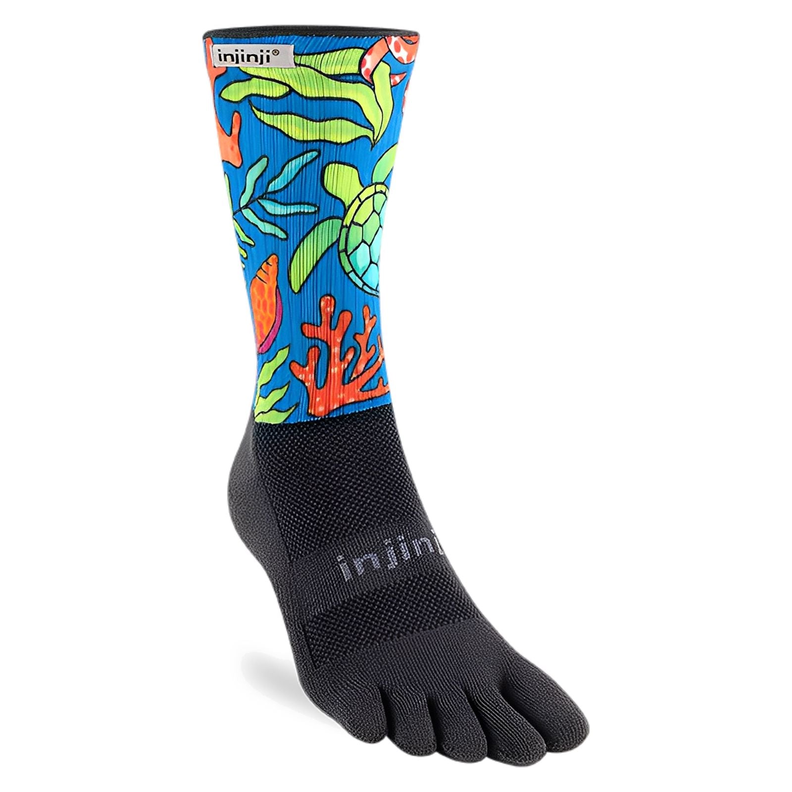 Injinji Artist Designed Men's Crew Socks Ocean S 