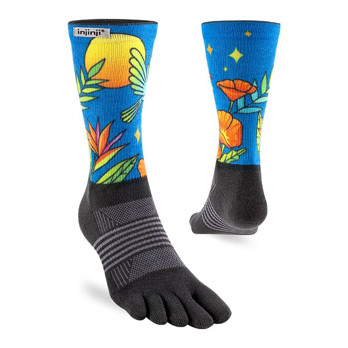 Injinji Women's Artist Designed Crew Socks Parrot XS/S 