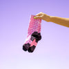 Versus Pink Flower Power Active Crew Socks 
