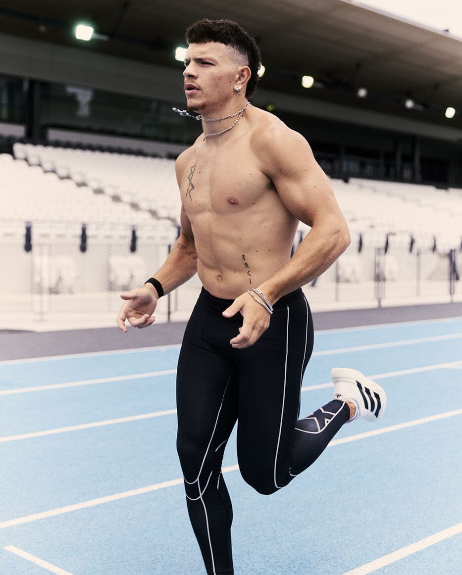 2XU Men's Light Speed Kinesis Compression Tights MA7626B Black/Black XS 