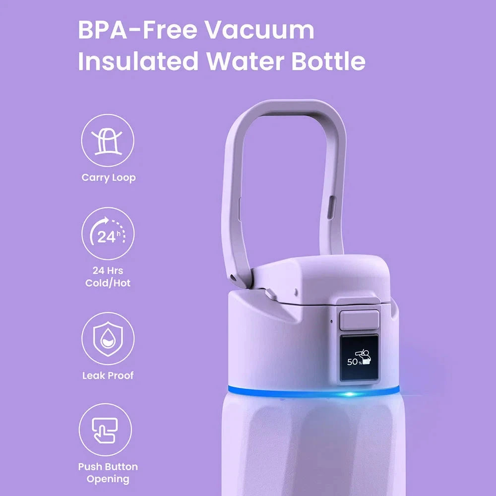 WaterH Boost Smart Water Bottle: 24 oz Hydration Tracker with APP & Insulation 