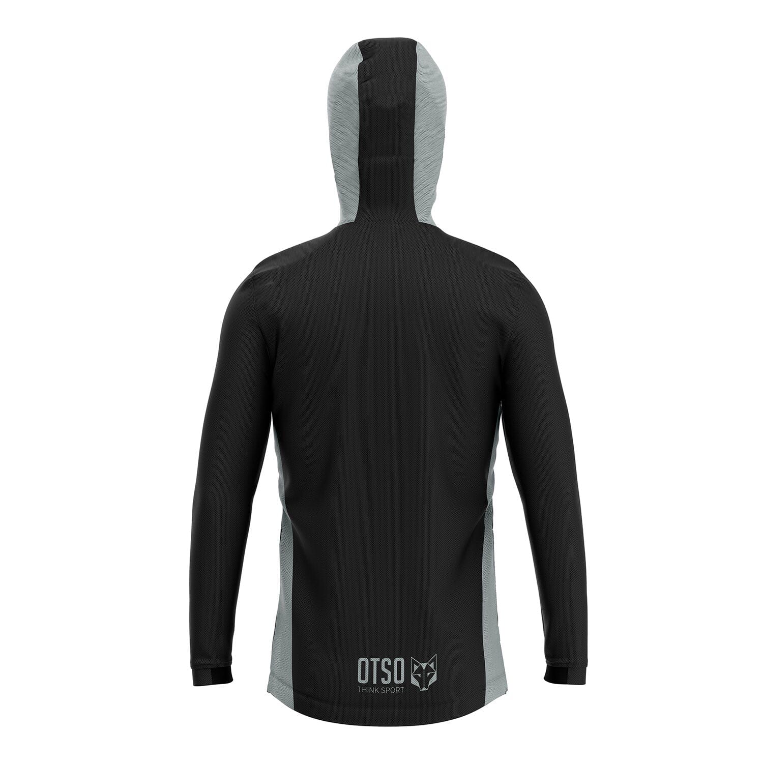 OTSO Unisex Sport Hoodie Black & Grey S 
