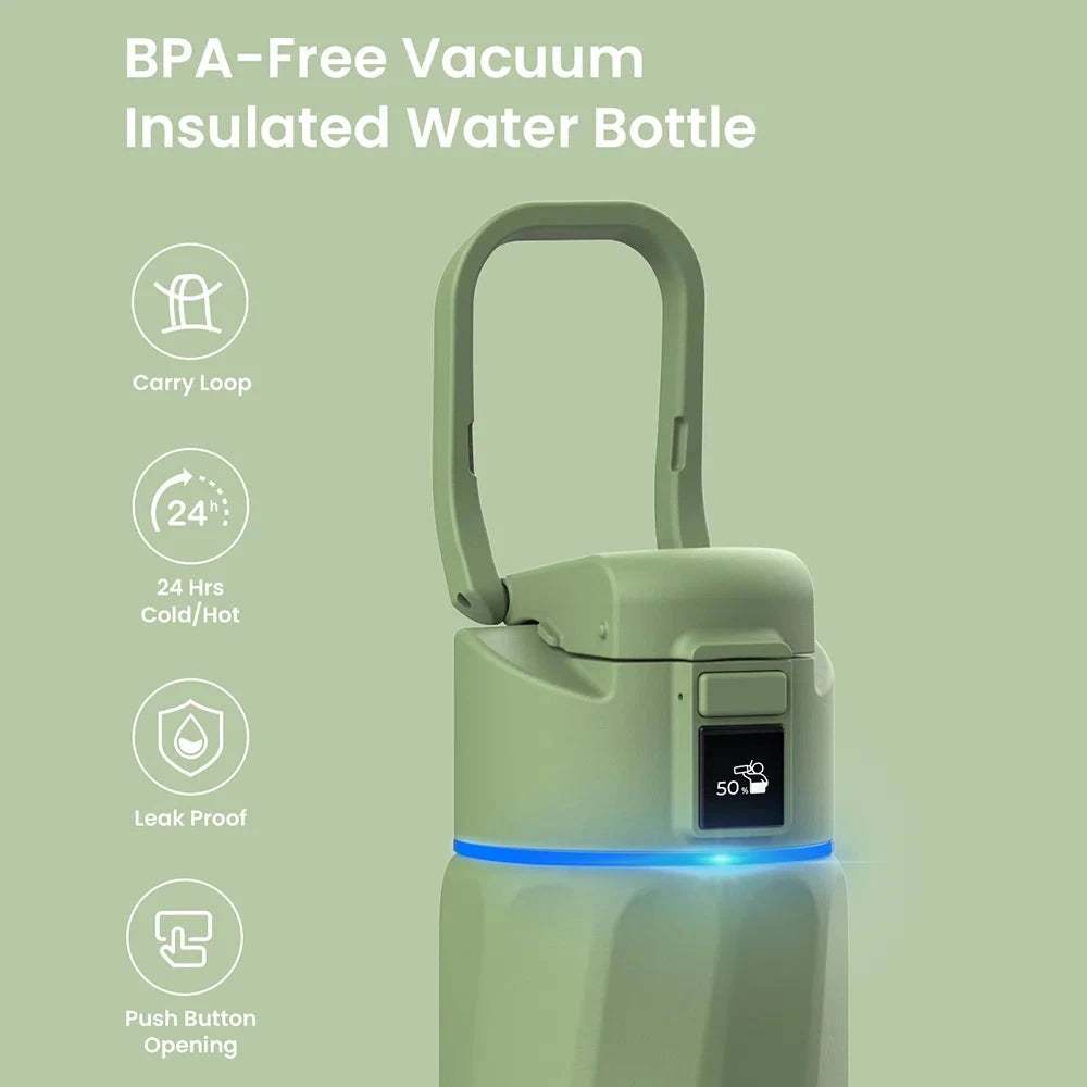 WaterH Boost Smart Water Bottle: 24 oz Hydration Tracker with APP & Insulation 