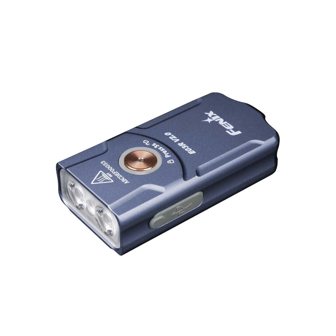 Fenix E03R V2.0 All-Metal Keychain Flashlight Blue 