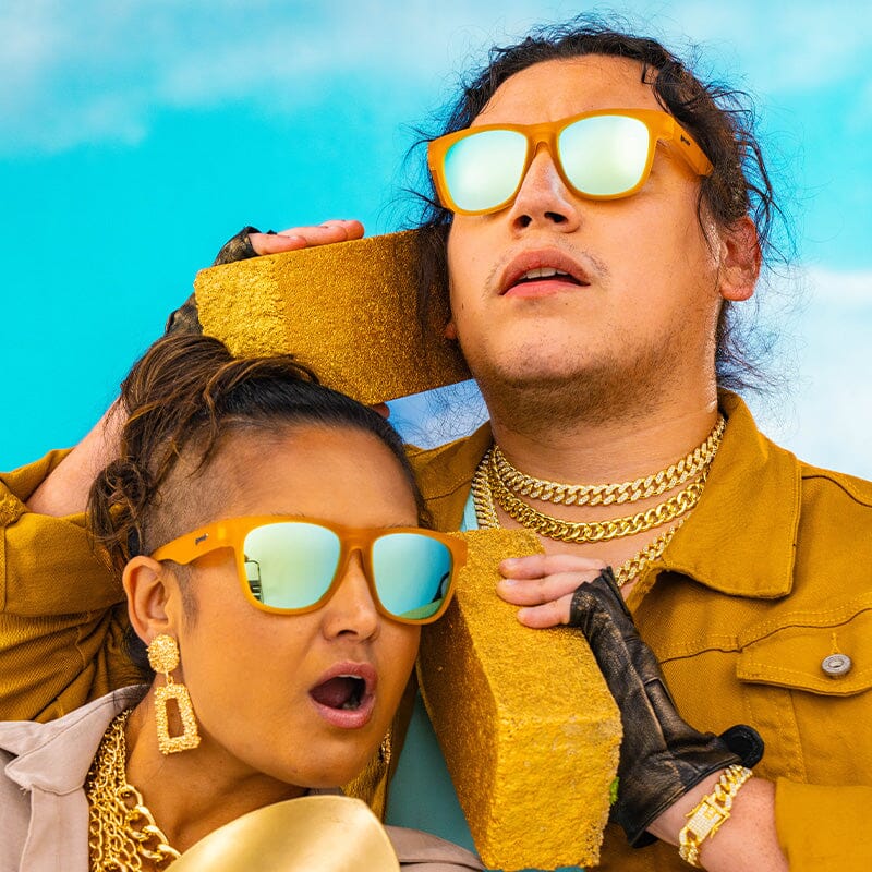 goodr BFG - Sports Sunglasses - Gold Digging with Sasquatch 