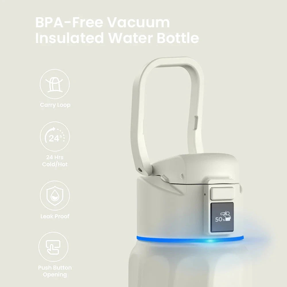 WaterH Boost Smart Water Bottle: 24 oz Hydration Tracker with APP & Insulation 