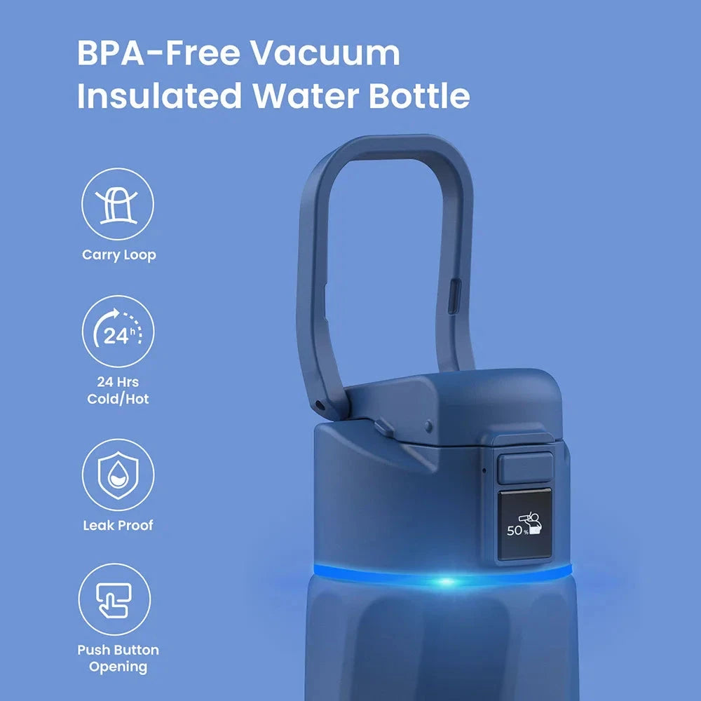 WaterH Boost Smart Water Bottle: 24 oz Hydration Tracker with APP & Insulation 