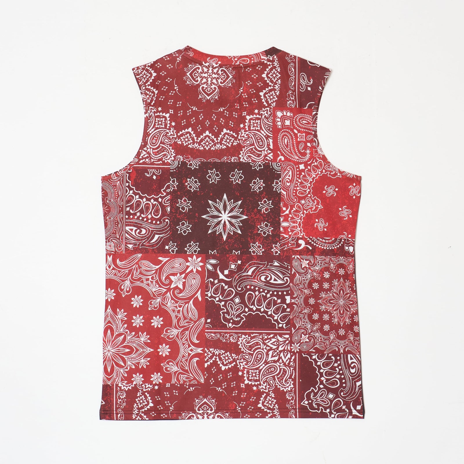 JINGER Men's Seamless Running Tank Top JM-6028 RED S 