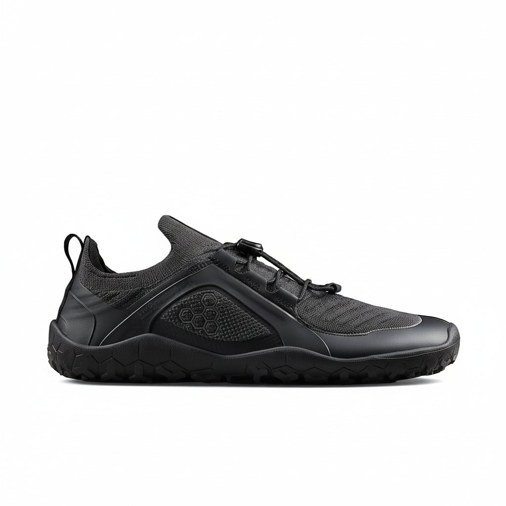 Vivobarefoot Primus Trail Knit FG Mens Barefoot Shoes Obsidian US 9 EU 42 