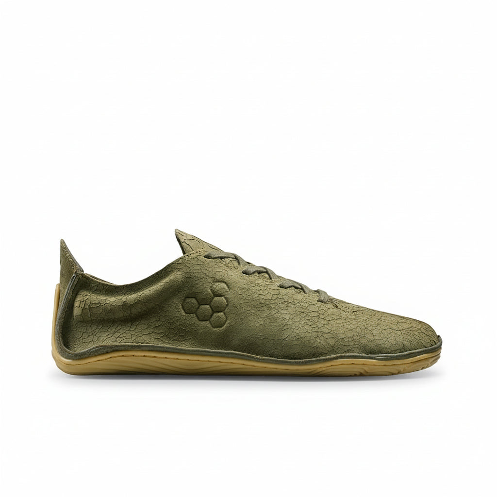 Vivobarefoot Sensus II 男士赤腳鞋 - 深橄欖色裂紋皮革