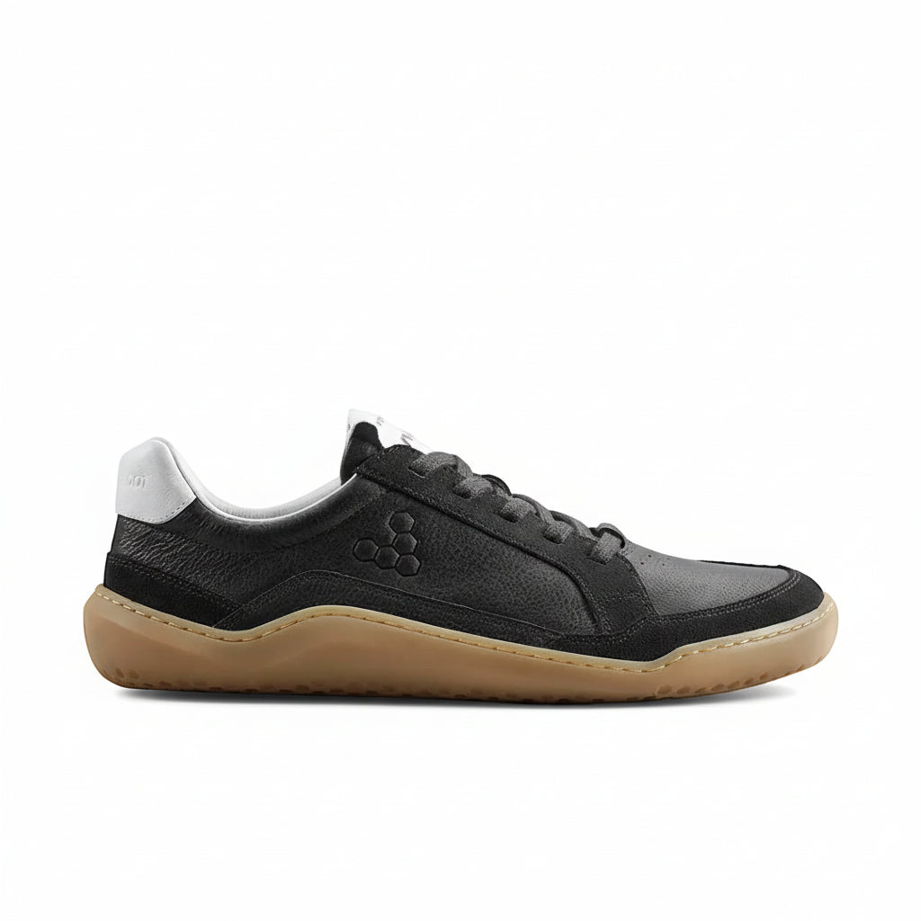 Vivobarefoot Gobi II Sneaker Premium Leather Mens Barefoot Shoes Obsidian US 8 EU 41 