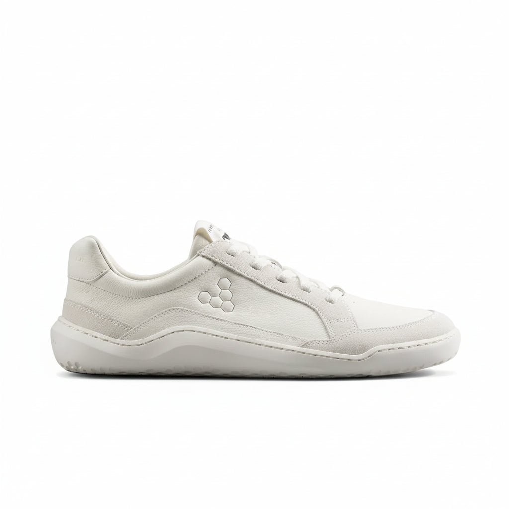 Vivobarefoot Gobi II Sneaker Premium Leather Mens Barefoot Shoes Limestone US 8 EU 41 
