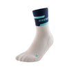 CEP The Run Compression Mid Cut Socks 4.0, Women Blue/Off White SM 