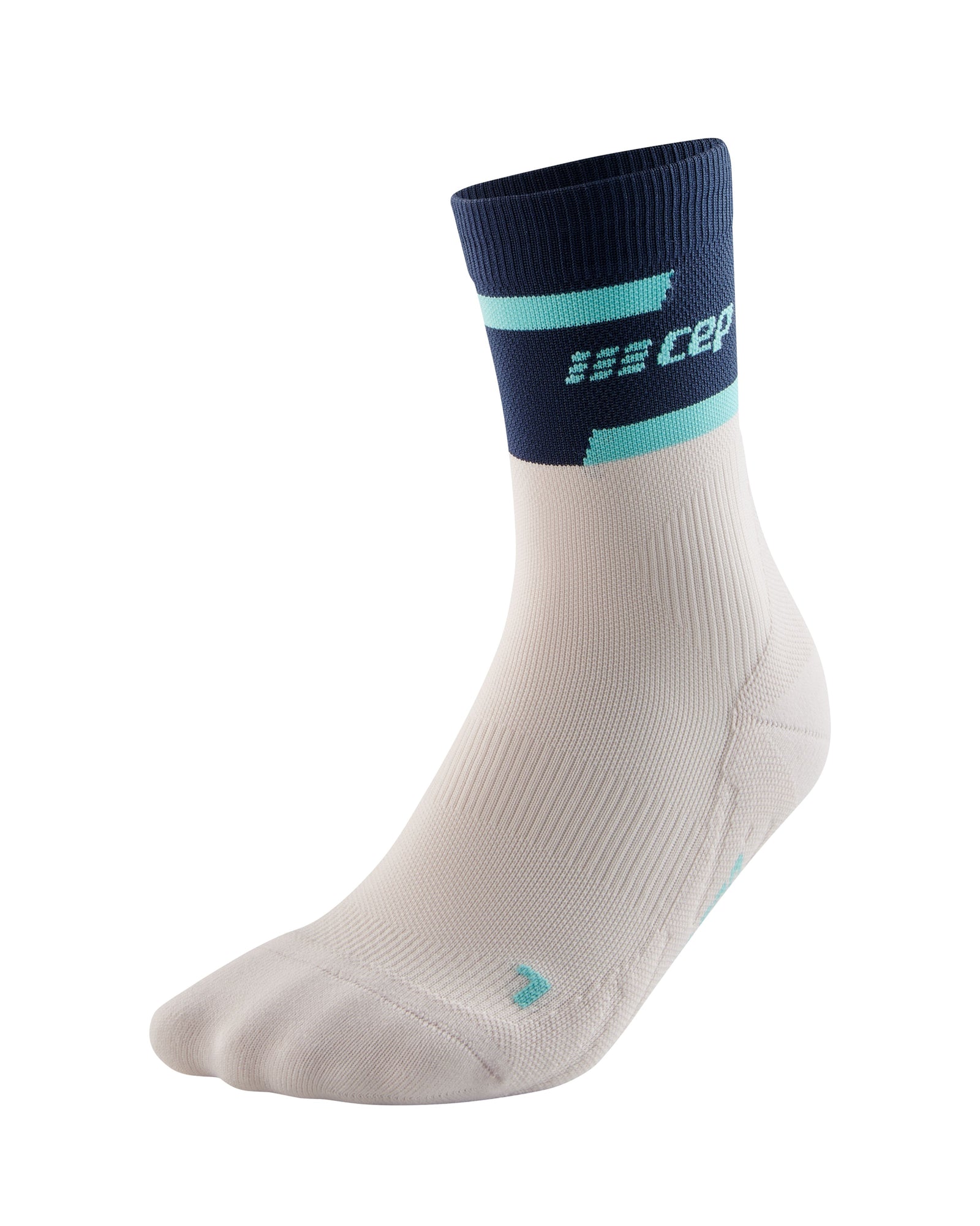CEP The Run Compression Mid Cut Socks 4.0, Women Blue/Off White SM 