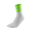 CEP The Run Compression Mid Cut Socks 4.0, Women Lime Green/White SM 