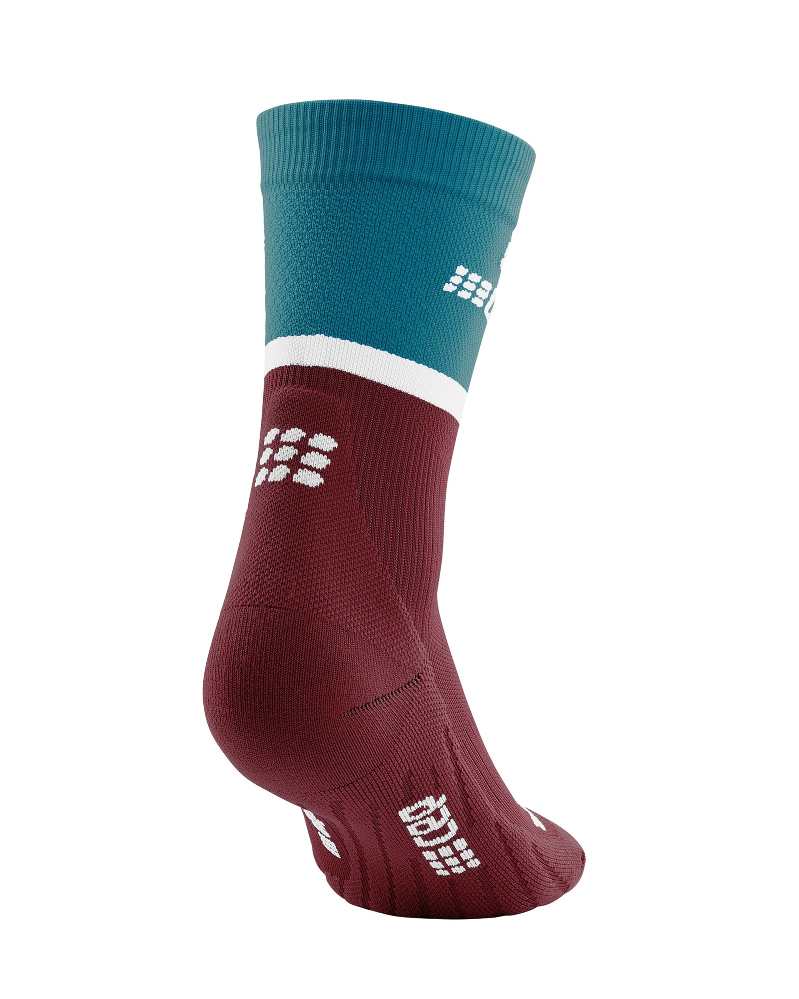 CEP The Run Compression Mid Cut Socks 4.0, Women Petrol/Dark Red SM 